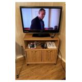 Sylvania Approx. 32" TV, Rolling TV Stand,