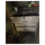 Metal 3-Drawer Cabinet & Contents