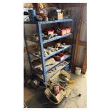 Metal Shop Shelf & Contents