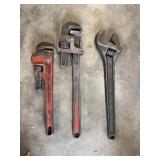2 Pipe Wrenches, HD Crescent Wrench