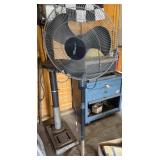 Bahamas Breeze Oscillating Floor Fan on Metal
