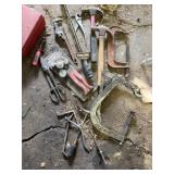 Hammers, C-Clamp, Pipe Wrench,