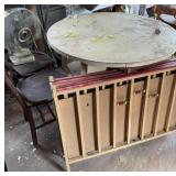 Table, 2 Wooden Chairs, Vintage Playpen, Fan