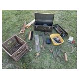 Craftsman Metal Tool Box, Plastic Crate,
