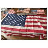 4 American Flags, Flag Pole