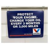 Vintage Plastic Single Sided Valvoline Sign