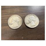 (2) 1960 Quarters 90% Silver
