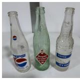 Vintage Pepsi Bottle, Royal Crown Cola Bottle,