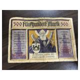 German Notgeld 500 Mark Banknote