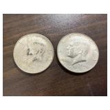 (2) 1968 Half Dollars 40% Silver