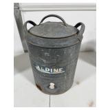 Vintage Alpine Galvanized Water Jug