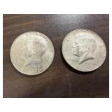 (2) 1967 Half Dollars 40% Silver