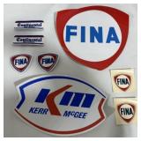 1 Fina Gas Pump Sticker, 1 Kerr McGee Sticker,
