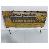 General Electric Lightbulb Display Sign Metal