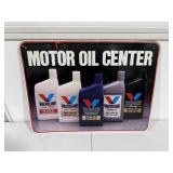 Valvoline Motor Oil Center Single Sided Metal Sign