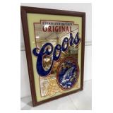 Vintage Coors Framed Mirror Sign