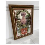Vintage Lone Star Beer Framed Mirror Sign
