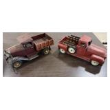2 Toy or Decorative Trucks