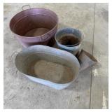 Galvanized Bucket, Container, Funnel, Metal