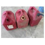 3 Empty Gas Cans