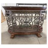 Iron Bar w/ Center Wine Bottle Rack