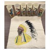 6 Vintage Bill Flores Native American Frosted