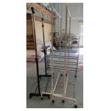 3 Rolling Clothing Racks, Shoe Rack