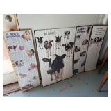 4 Farm Animal Related Wall Signs