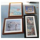 3+/- Framed Wall Art Pieces, Framed Fiber Optic