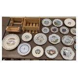 18+/- Decorative Plates, Small Wall Shelf