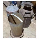 Milk Can, Chicken Feeder, Galvanized Can