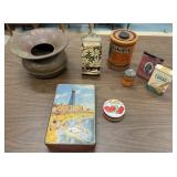 Vintage Tins, Match Container, Spittoon