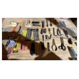 Levels, Allen Wrenches, Taps, Drill Bits,