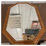 Wooden Framed Beveled Edge Mirror