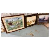 3 Framed Wall Art Pieces