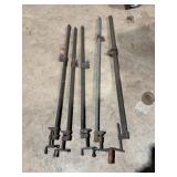 (2) Approx. 54" Furniture Clamps, (3) Approx. 49"