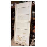 Vintage 5 Panel Wooden Door