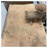 Vintage Meat Grinder on a Wood Board