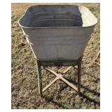 Single Wash Bason on Stand w/ Wheels