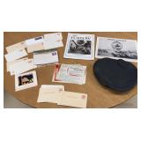 Military Hat, Vintage Postal Cards,