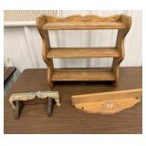 3 Wooden Wall Shelves