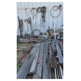 Insulators, Lumber, Large Bolts, Work Table,