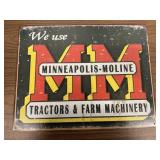 Reproduction Minneapolis-Moline Tin One Sided Sign