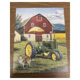 John Deere by Neal Anderson Tin One Sided Sign