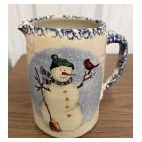 Marshall Pottery Christmas Pitcher