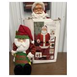 (1943) 5 Foot Animated Singing Santa, Seated Santa