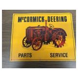 Vintage Style McCormick Deering Tin One Sided Sign