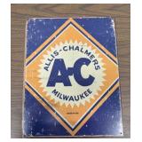Reproduction Allis-Chalmers Tin One Sided Sign