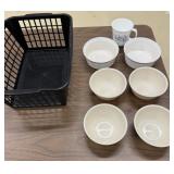 4 Corelle Bowls, 2 Corning Ware Bowls,