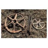 Stand Base Wheel, Metal Wheel, 2 Springs
